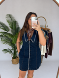 Lexy Denim Peter Pan dress