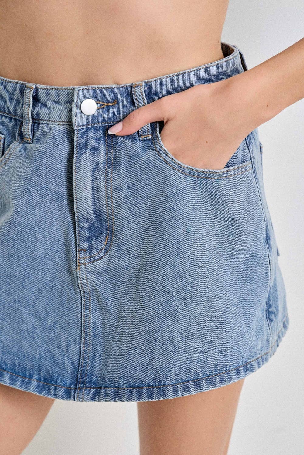 DENIM  SKORT/ S-M-L