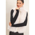Faux Fur Zip-Up Outerwear Vest: TAUPE / S-M-L(2-2-2)